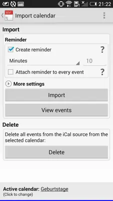 iCal Import/Export 2.4 android App screenshot 5